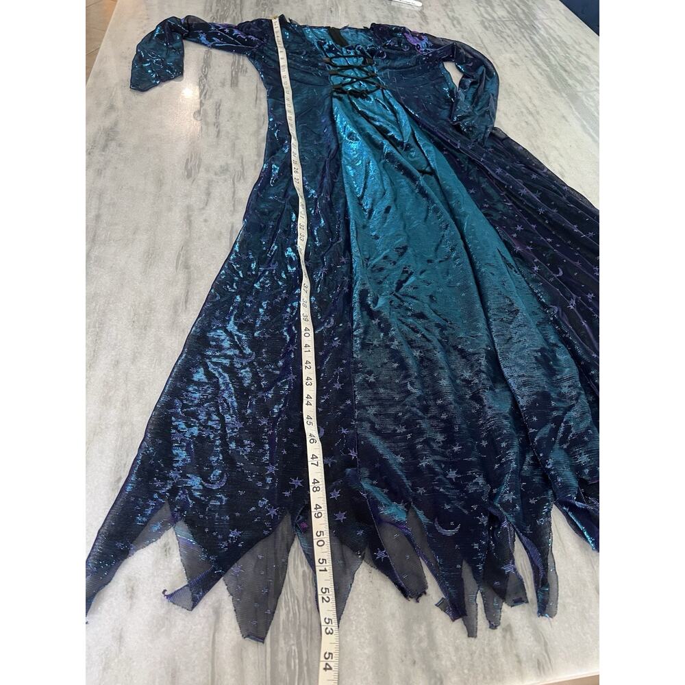 Handmade Costume Size 12/14 Iridescent Witch Sorcerer Gothic Medieval Cosplay - Picture 7 of 10